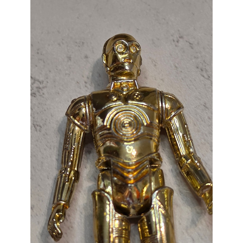 Vintage 1977 Kenner Star Wars C-3PO Action Figure Gold Chrome GMFGI Hong Kong